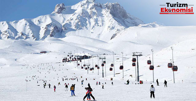 Erciyes hafta sonu 250 bin turist ağırladı!